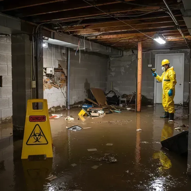 Flooded Basement Electrical Hazard in Bourbon County, KY Property